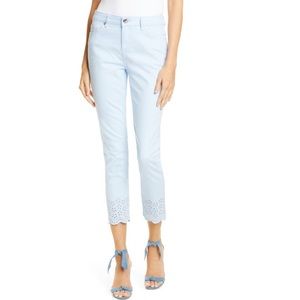 Ted Baker Nellsi Slim-Leg Embroidered-Hem Jeans